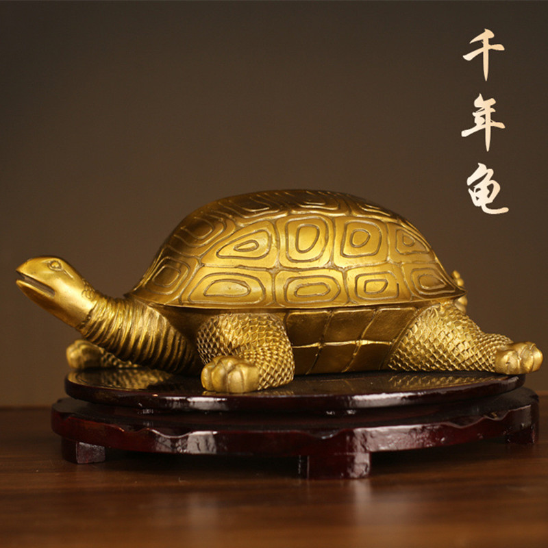 黄铜中式千年龟长寿乌龟摆件