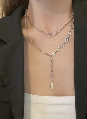 韩国东大门复古流苏猪鼻子项链女