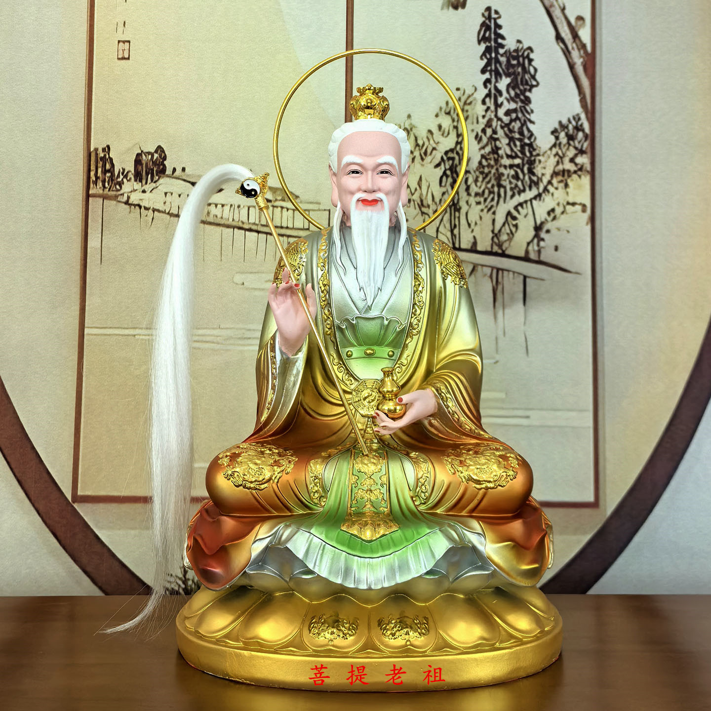 菩提老祖神像菩提祖师爷12寸树脂16寸19寸彩绘菩提祖师