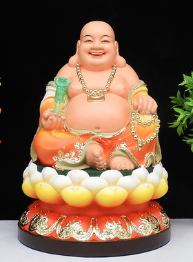 弥勒佛像树脂彩色佛像