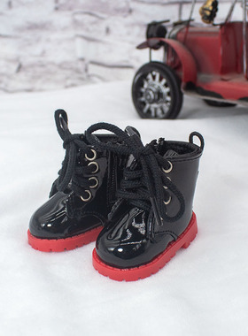 娃用鞋子20cm棉花娃娃公仔姜濤Keung To同款红底黑靴子长筒马丁靴