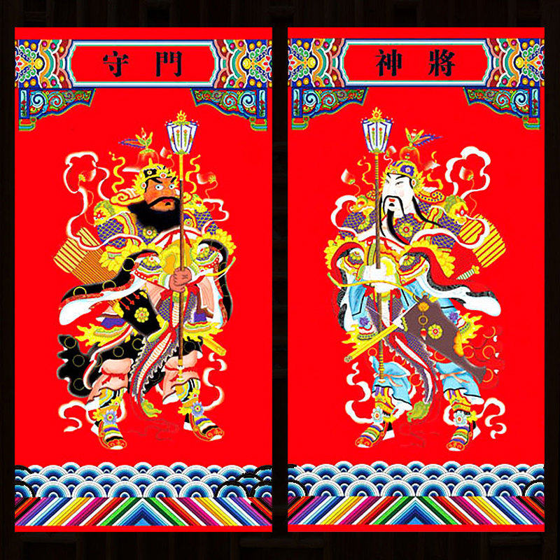 2026杨柳青门神秦叔宝尉迟恭马年大门贴门符招财平安防水门神贴画,节庆用品/礼品,门神,淘宝优惠券,粉丝福利购,淘宝优惠卷