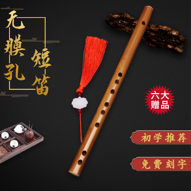 笛子竹笛迷你短笛无膜孔儿童成人初学零基础小玉笛女古风乐器大全