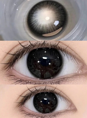 咕咕黑美瞳半年抛大直径女15mm黑色年抛2022年新款隐形近视眼2tb