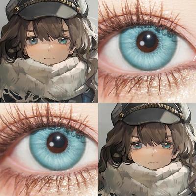 马库斯cos美瞳半年抛无期迷途蓝色大小直径显隐形眼镜乌托邦蓝ah