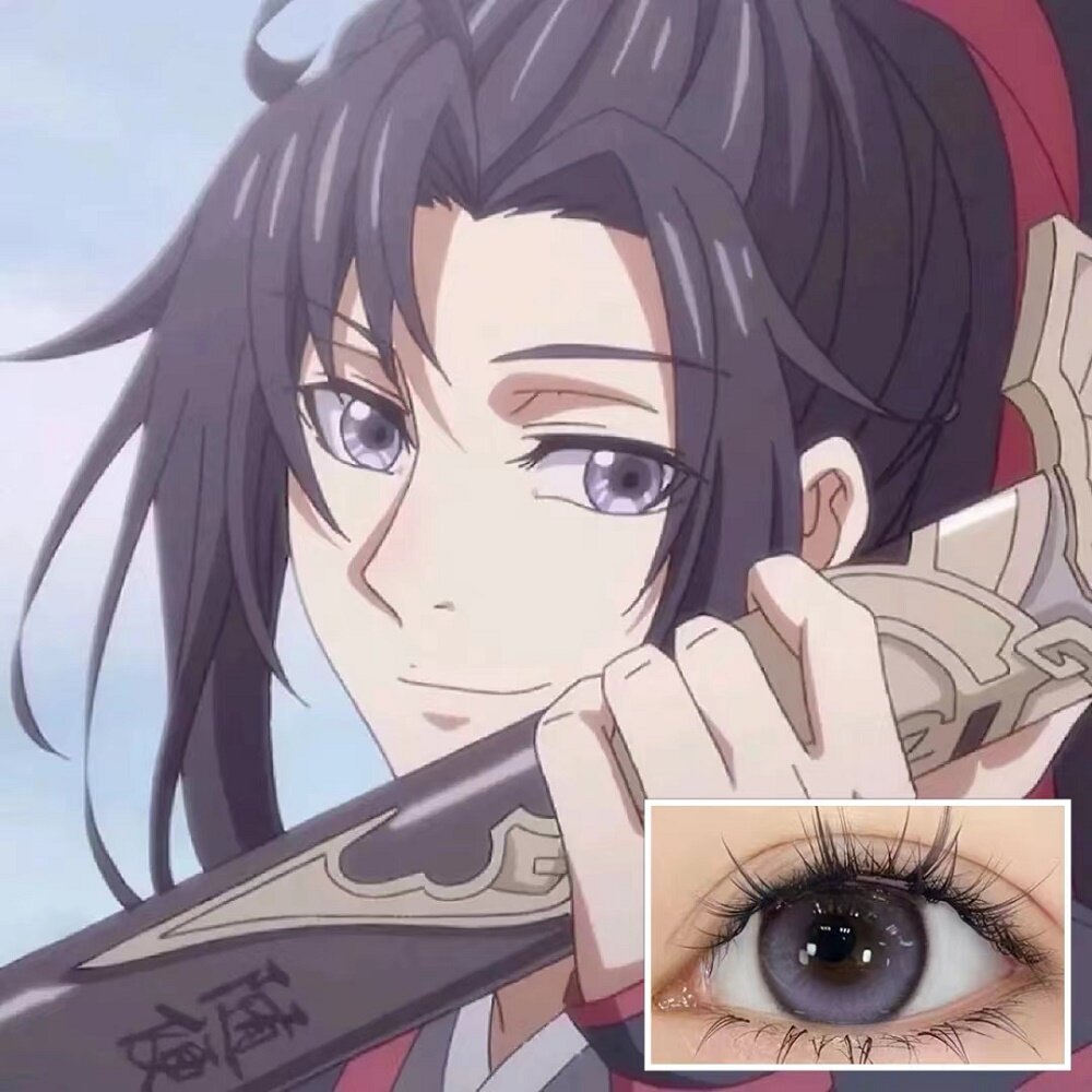 魏无羡cos美瞳蓝湛半年抛大小直径魔道祖师紫色棕色漫展混血zpw