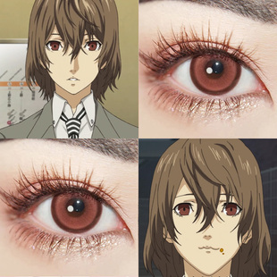 明智吾郎COS美瞳p5r女神异闻录5人间失格赤红莲红棕显色日抛婷Ah