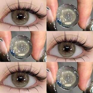 淡琥珀美瞳年抛小大直径浅棕色自然融瞳冬季新年开运隐形眼镜DTB