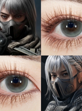 骇爪麦晓雯cos美瞳灰色半年抛女大直径三角洲行动漫展隐形眼镜DTB