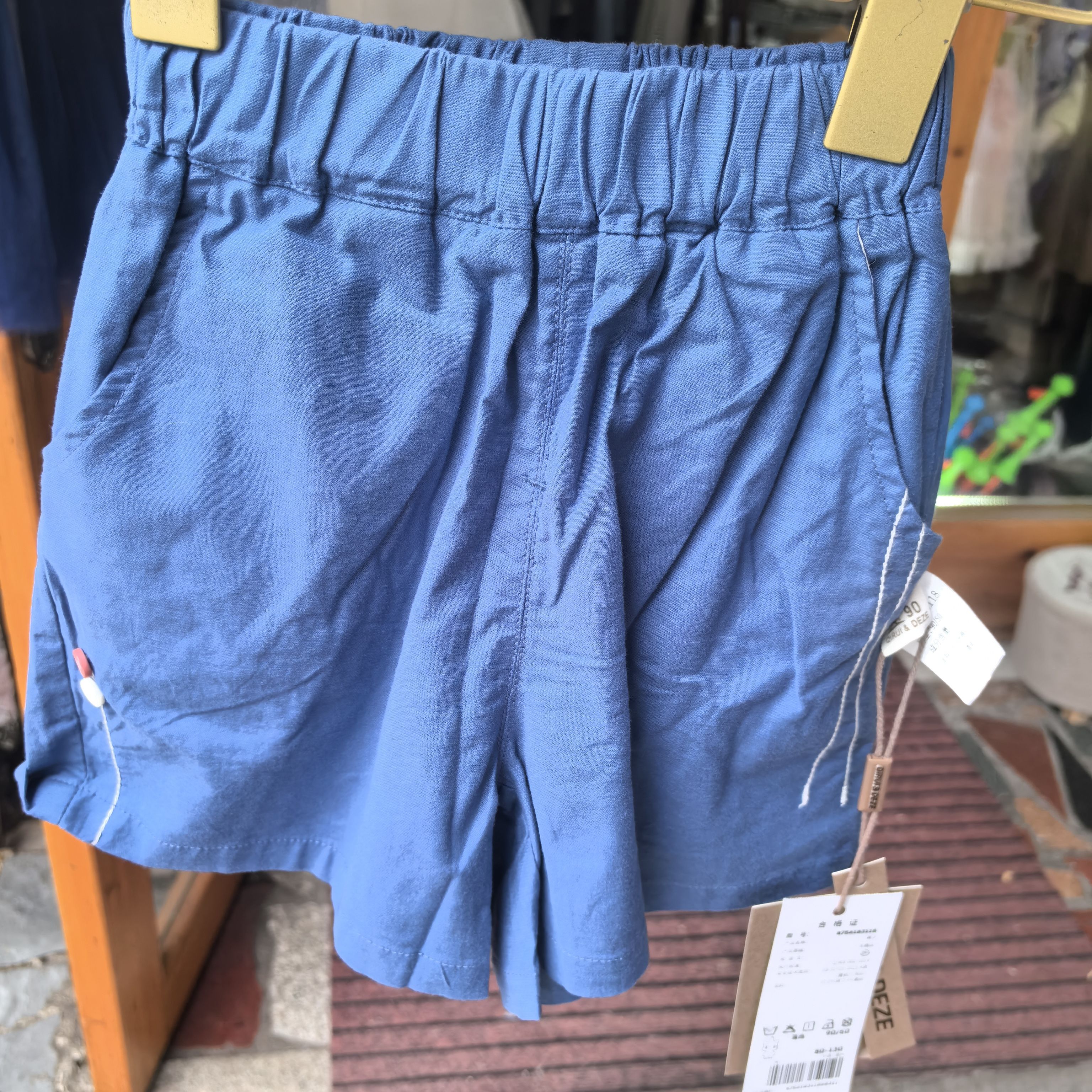 琦瑞德泽男女童儿童运动短裤侧条纹A类婴幼儿裤子2025夏季新款