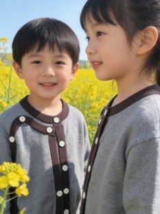 琦瑞德泽儿童洋气开衫男童针织衫上衣毛衣女外套2026春秋新款