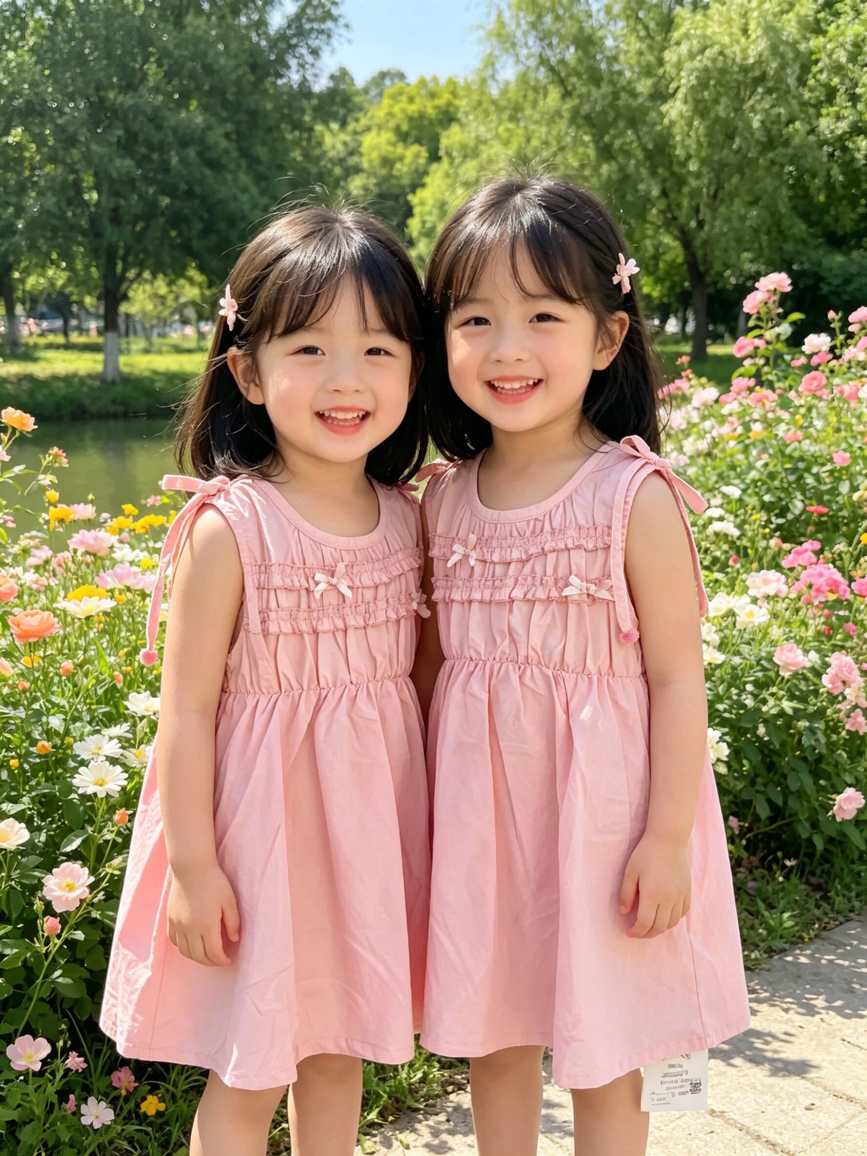 韩版童装女童连衣裙2026年夏季新款女宝宝时髦洋气粉色可爱公主裙