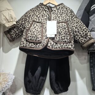 儿童套装冬季时髦加绒童装宝宝帅气炸街冬装男童韩版百搭三件套潮