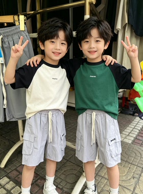 男中大童短裤中裤夏季2026新款儿童韩版宽松休闲裤速干面料运动裤