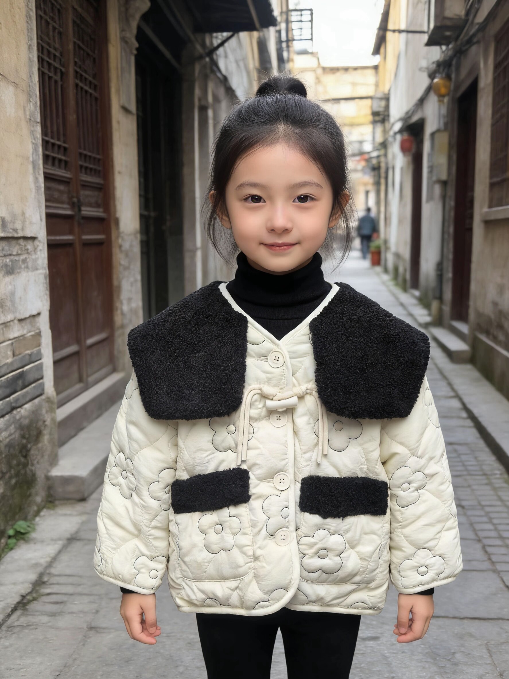 女中童保暖外套秋冬款2026款儿童刺绣棉衣外套外穿棉衣棉服