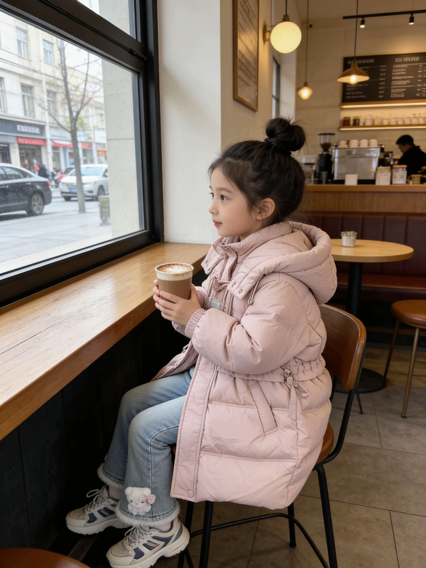 女童羽绒服2026新款儿童洋气时髦女孩冬季中长款宝宝加厚冬装外套