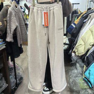 女童加绒加厚休闲裤2025冬季新款儿童宽松阔腿裤中大童冬装棉裤潮