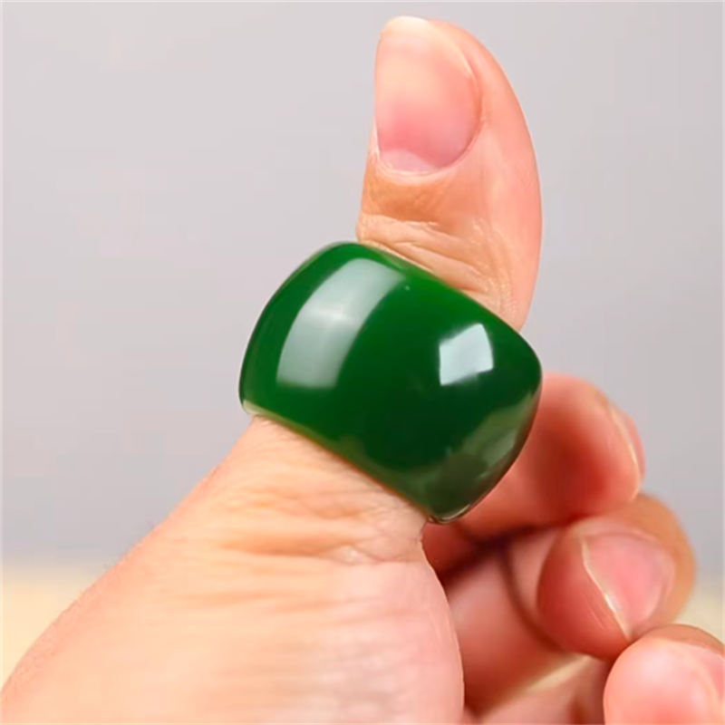 天然和田玉碧玉扳指玉石戒指指环