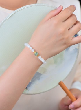 新疆和田玉手串金丝玉男女款手串