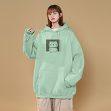 2024秋冬加绒加厚连帽卫衣潮流宽松连帽外套W9905-P40加绒P45，女装短外套，星座414-3