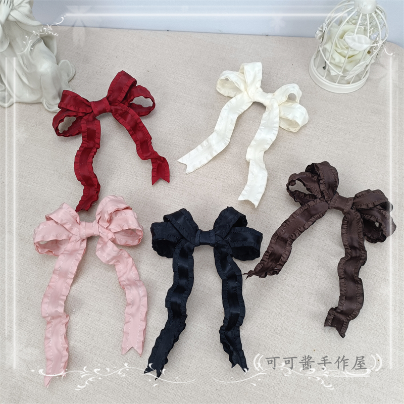 多色可造型蝴蝶结边夹