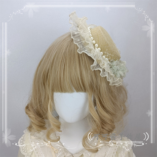 原创设计洛丽塔优雅cla礼帽 复古汉服汉洋折衷帽子lolita蕾丝头饰