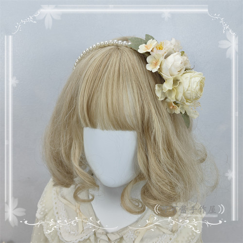 lolita巴黎假日花丸原创手作发箍