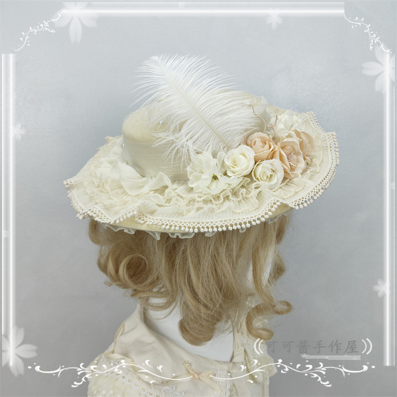 lolita优雅礼帽 生成色波奈特平顶扁帽大檐圆顶BNT蕾丝蝴蝶结出游,模玩/动漫/周边/娃圈三坑/桌游,lolita洛丽塔配饰小物/道具,淘宝优惠券,粉丝福利购,淘宝优惠卷