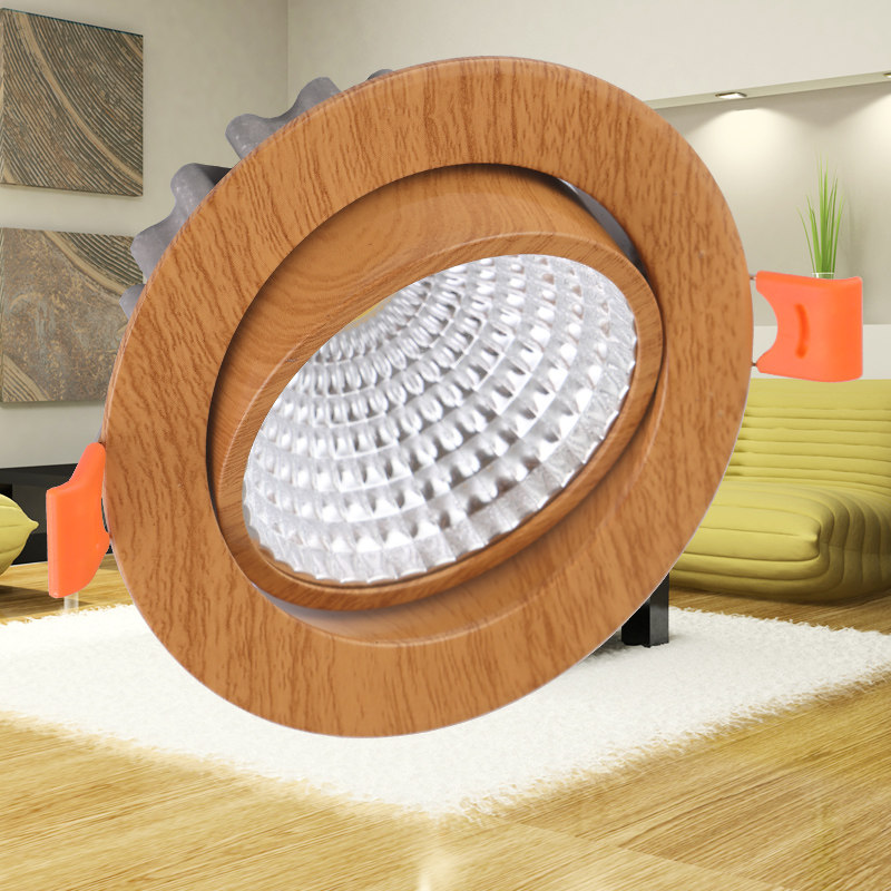 led中式射灯cob木纹暗装吊顶