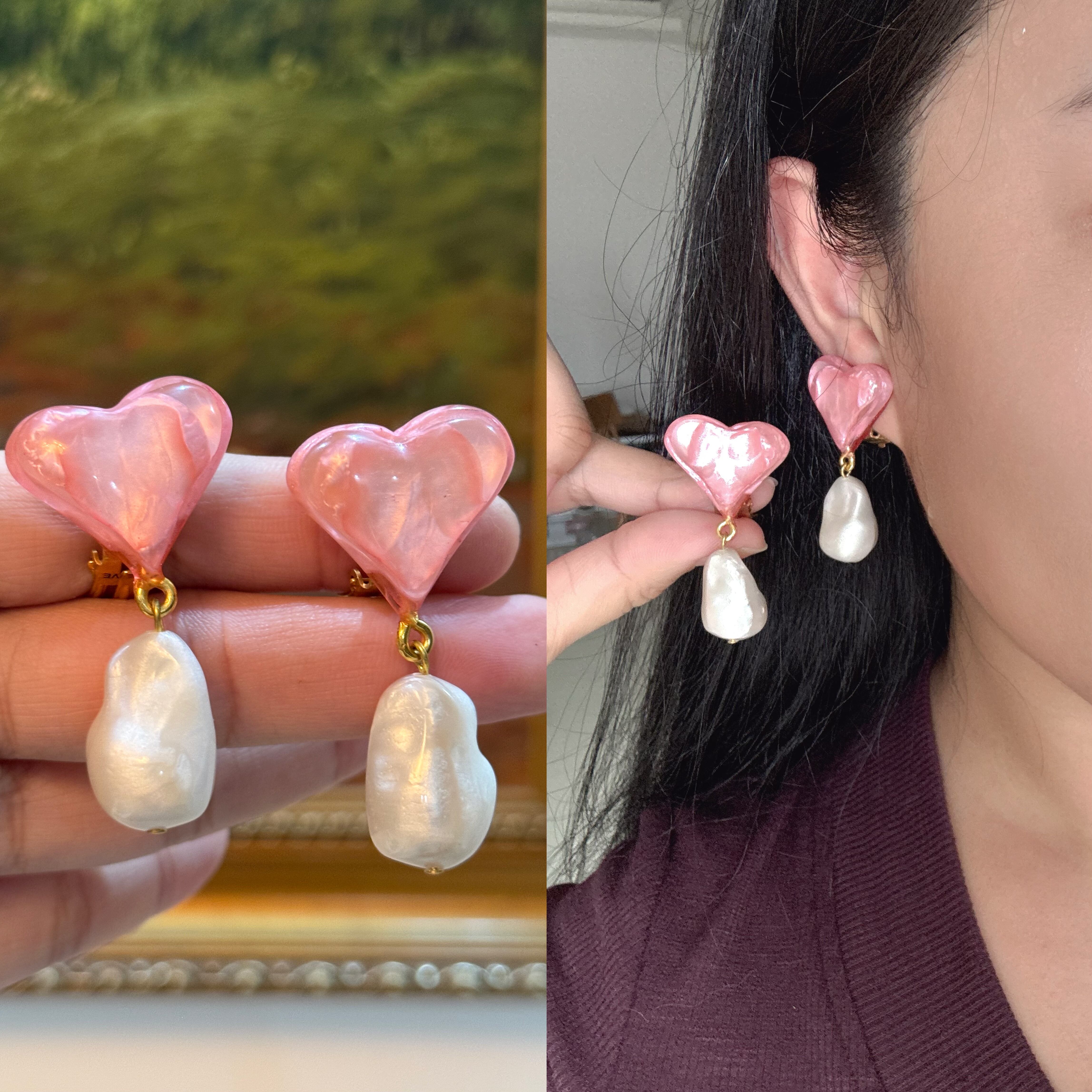 【多米尼克合集】法产Dominique denaive拼色耳针中古款耳环女