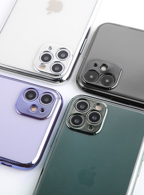 iphone11手机壳适用苹果X摄像头保护iphonex电镀边框por透明XR镜头全包iphonexr防摔XS撞色11软硅胶pro薄MAX