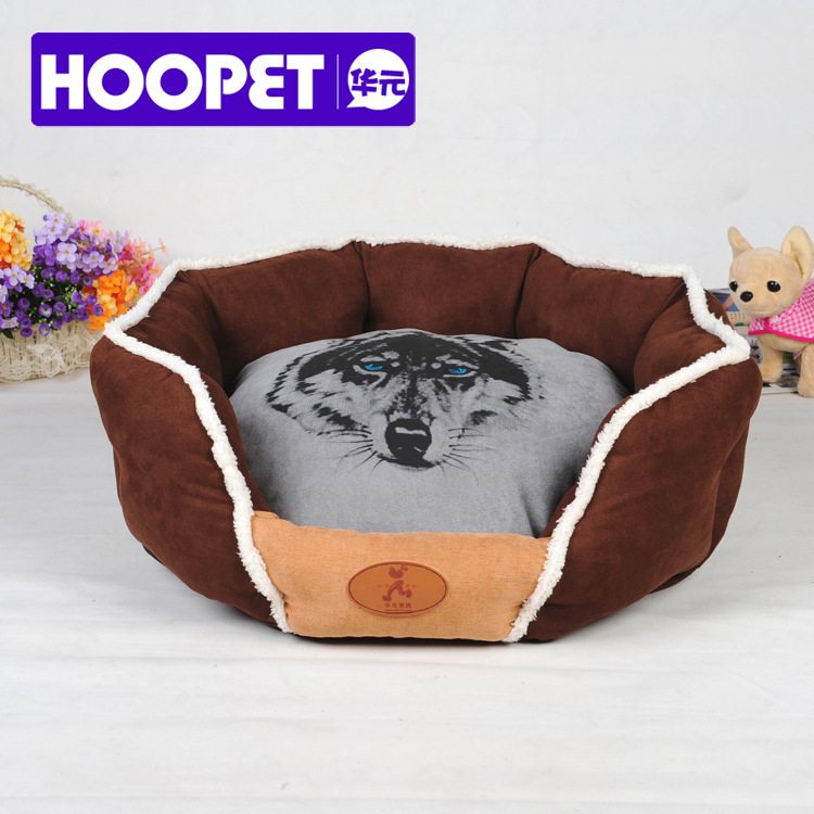 清仓捡漏 华元狗窝 可拆洗神秘狼图腾 超大牌 麂皮绒沙发型宠物窝