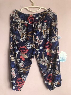 100-180斤冰丝七分裤九分加肥大码女裤松紧腰夏中老年妈妈三分裤