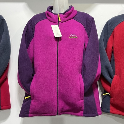 摇粒绒外套女长袖中老年妈妈