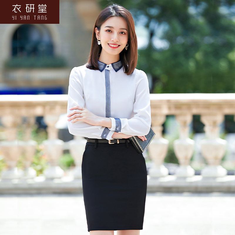 衣研堂前台接待工作裝售樓部迎賓氣質新款職業白色襯衣春夏裝長袖在類目 女裝/女士精品, 襯衫中 - 來自Buy2taobao.com提供專業的淘寶代購服務