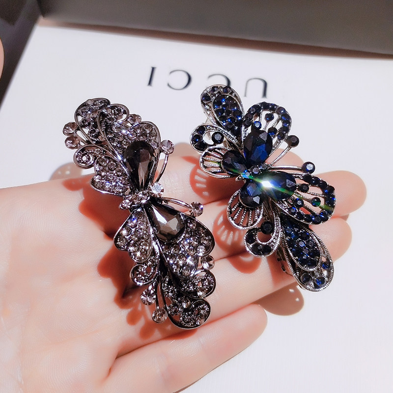 大蝴蝶结发夹女发卡头饰韩国顶夹妈妈款优雅头花成人饰品夹子头饰