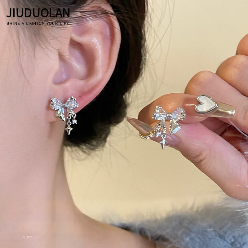 蝴蝶结耳钉女小众设计感耳环高级耳饰可爱耳夹无耳洞耳坠生日礼物,饰品/流行首饰/时尚饰品新,耳夹,淘宝优惠券,粉丝福利购,淘宝优惠卷