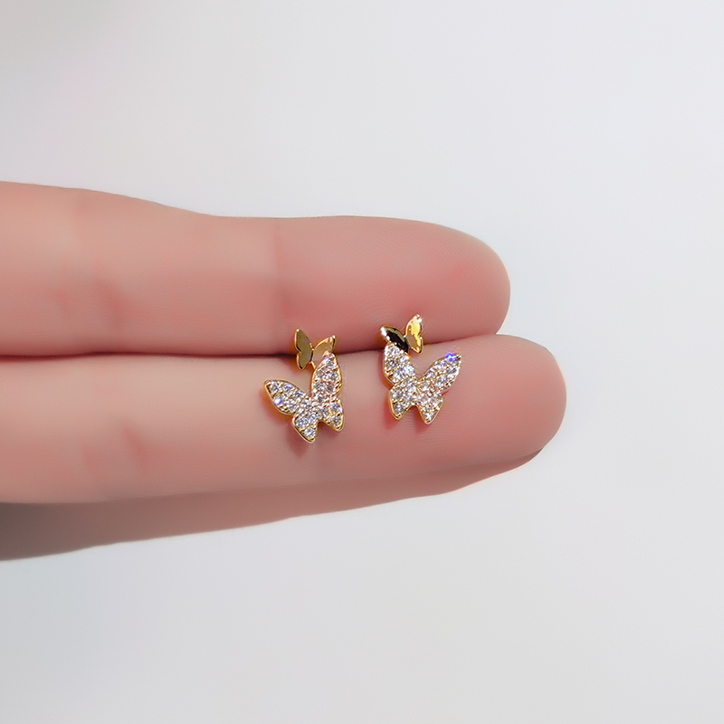 网红精致蝴蝶高级感冷淡风耳钉