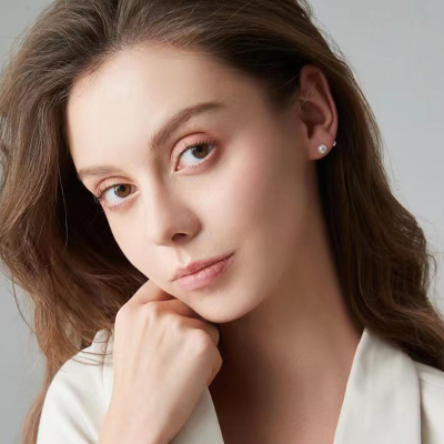 999纯银天然珍珠耳钉防掉高级