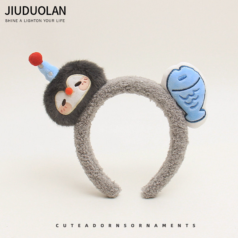 创意企鹅小鱼发箍可爱萌趣发饰卡通头饰少女拍照洗脸发卡搞怪头箍,饰品/流行首饰/时尚饰品新,发饰,淘宝优惠券,粉丝福利购,淘宝优惠卷