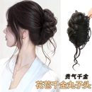 丸子头假发抓夹高级感盘发神器头发量少发夹女后脑勺鲨鱼夹子头饰