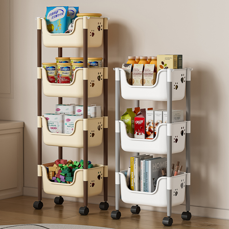 零食置物架移动小推车收纳架子