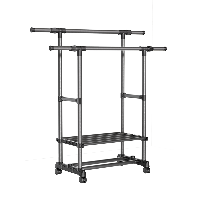单双杆置物晾衣架可移动强力承重