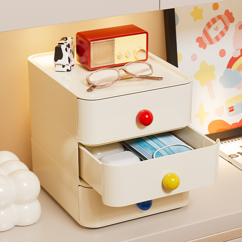 桌面抽屉式收纳盒玄关杂物整理