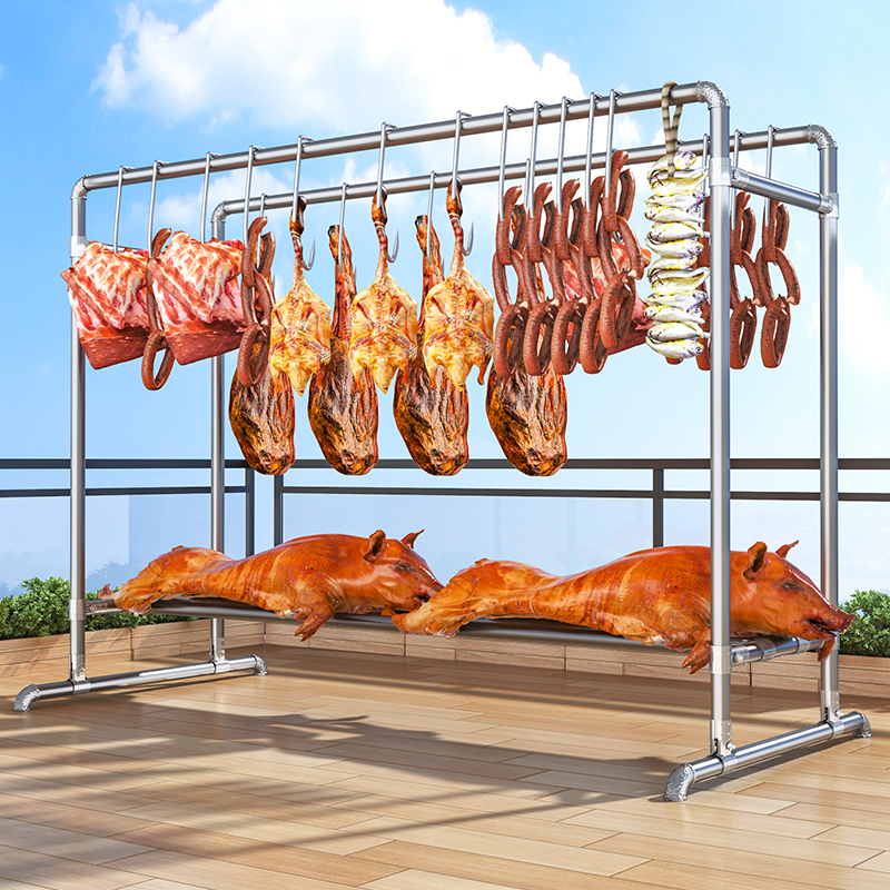 陽臺曬肉架子晾臘肉神器不銹鋼