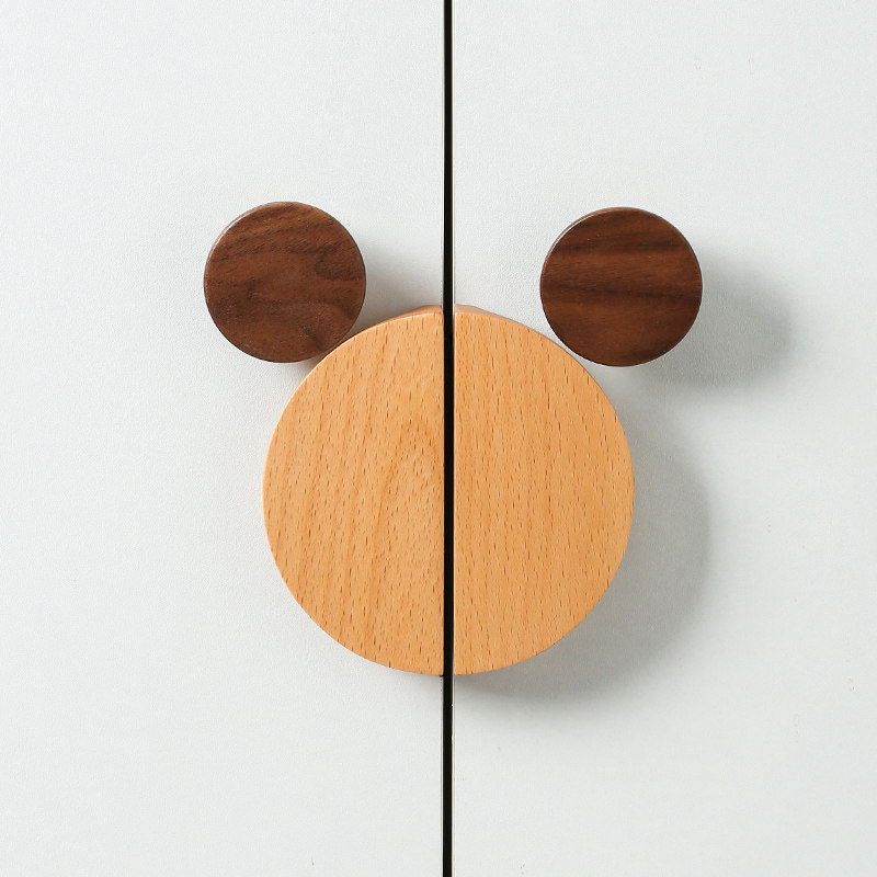 创意柜门实木拉手简约原木衣柜抽屉儿童把手榻榻米鞋柜动物小拉手,基础建材,小拉手,淘宝优惠券,粉丝福利购,淘宝优惠卷