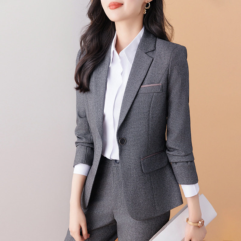 灰色西服套装女OL职业装