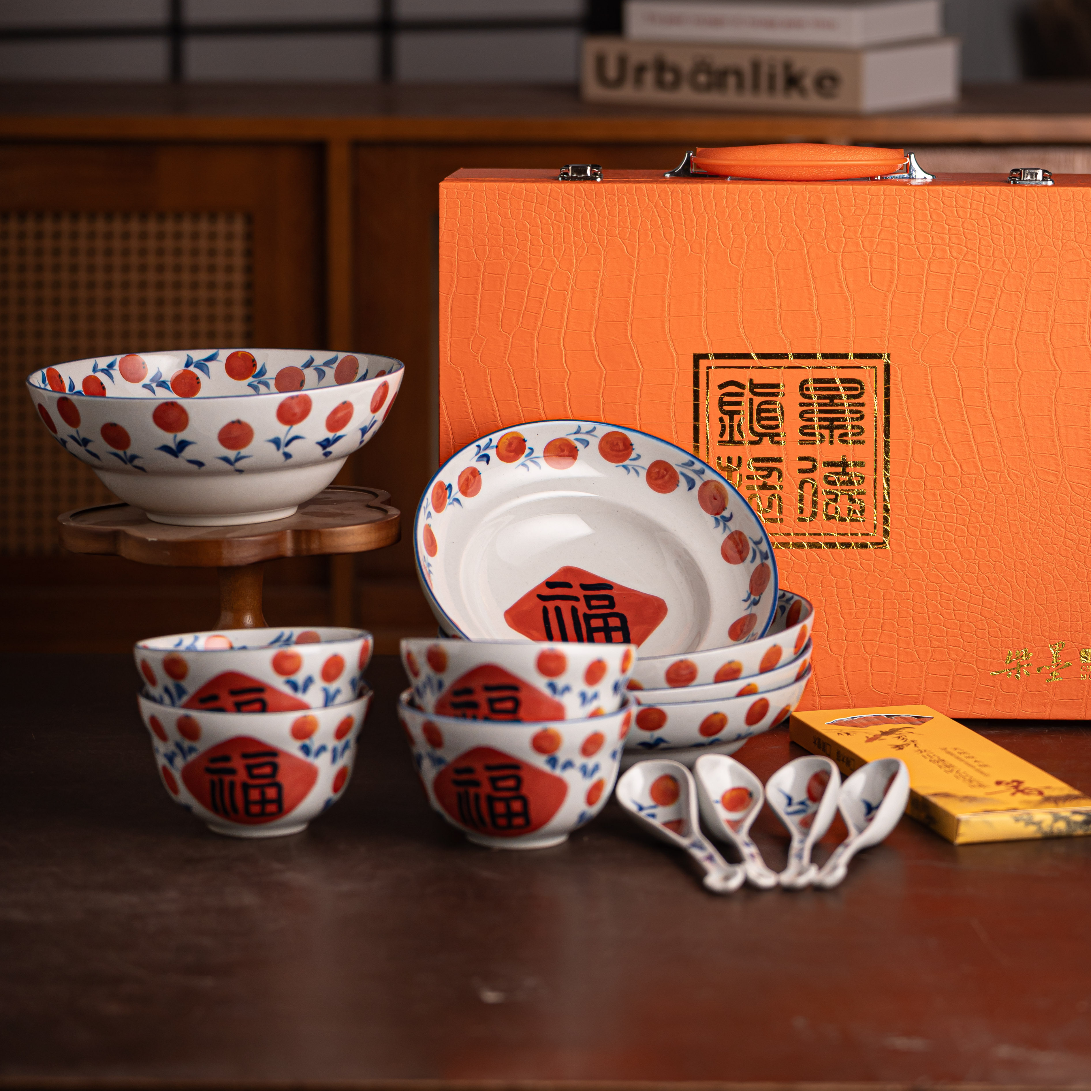 柴墨景德镇餐具新婚结婚碗具乔迁新居礼物法式碟筷碗盘套装家用福,餐饮具,餐具礼盒,淘宝优惠券,粉丝福利购,淘宝优惠卷