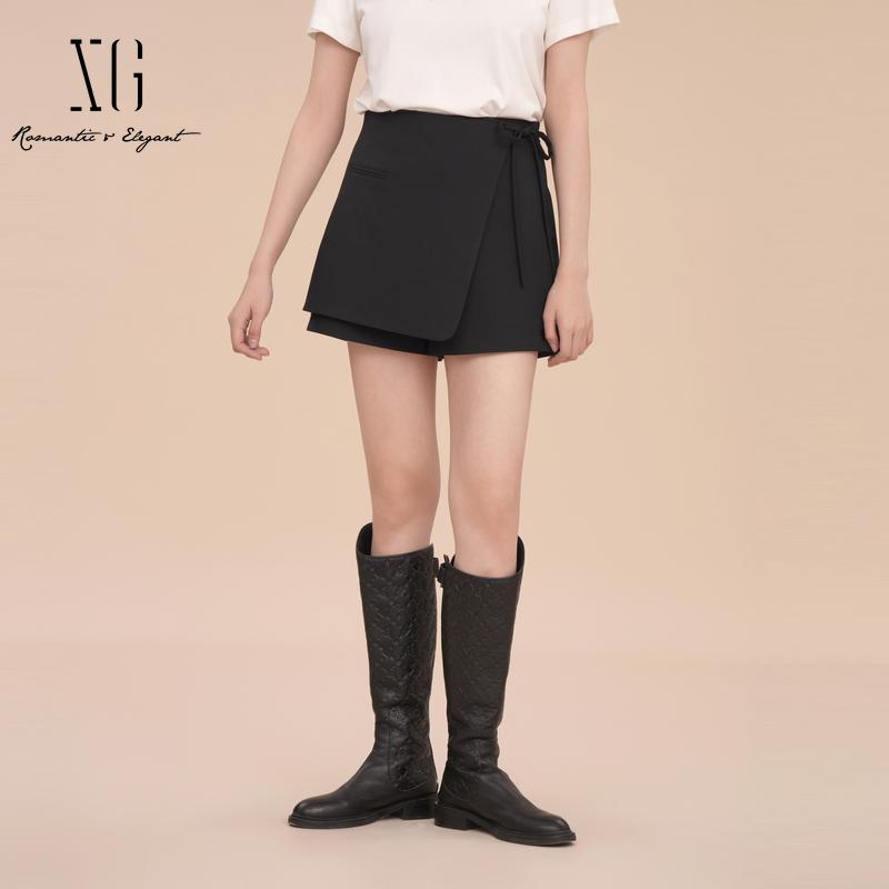 XG/雪歌显瘦直筒裙裤女短裤子