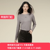 雪歌25年冬季 新款 简约百搭圆领打底长袖 针织衫 女XK411031A382